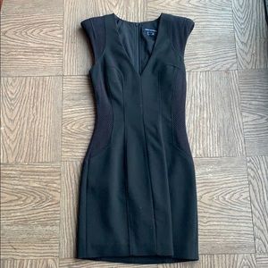 FRENCH CONNECTION Black shoulder pad Mini Dress